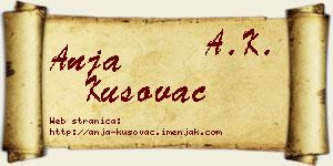 Anja Kusovac vizit kartica